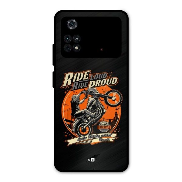 Proud Rider Metal Back Case for Poco M4 Pro 4G