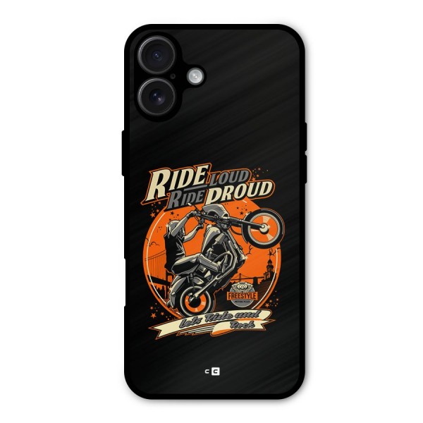 Proud Rider Metal Back Case for iPhone 16 Plus