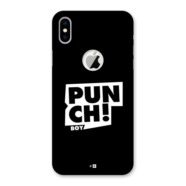 Punch Boy Back Case for iPhone XS Logo Cut