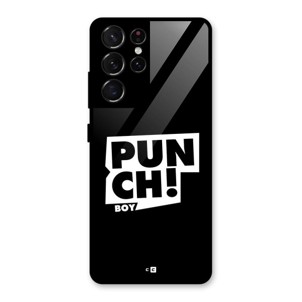 Punch Boy Glass Back Case for Galaxy S21 Ultra 5G