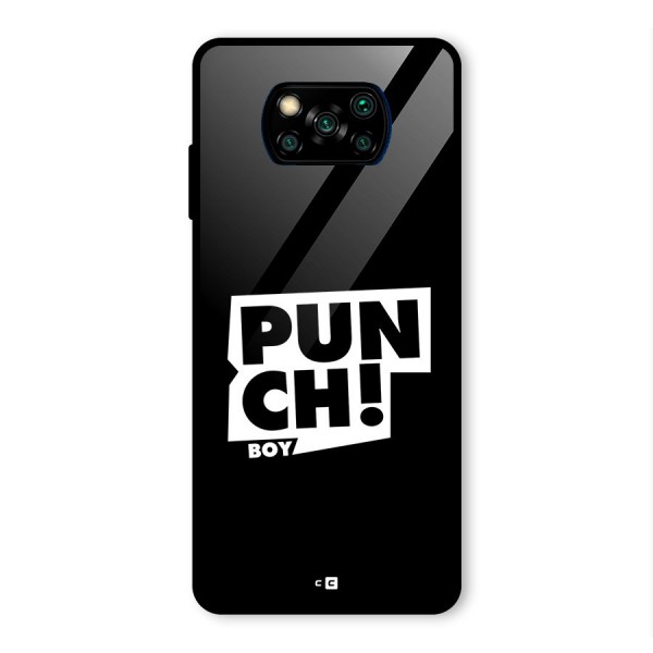 Punch Boy Glass Back Case for Poco X3 Pro