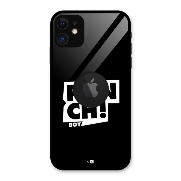 Punch Boy Glass Back Case for iPhone 11 Logo Cut