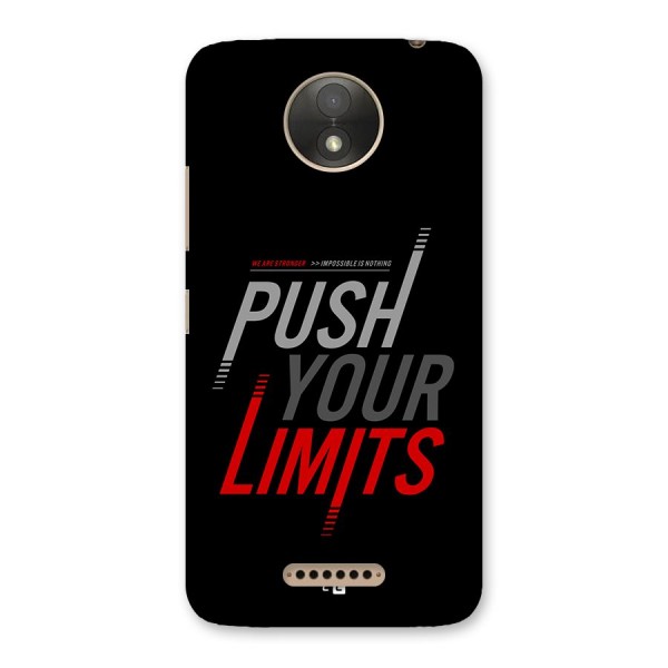 Push Your Limits Back Case for Moto C Plus