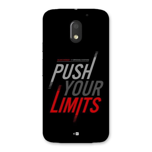 Push Your Limits Back Case for Moto E3 Power