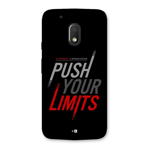 Push Your Limits Back Case for Moto G4 Play