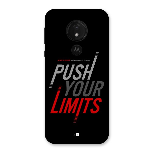 Push Your Limits Back Case for Moto G7 Power