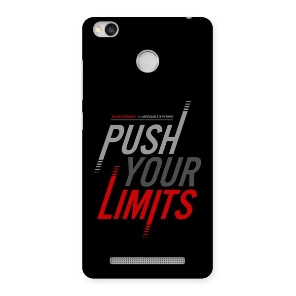 Push Your Limits Back Case for Redmi 3S Prime