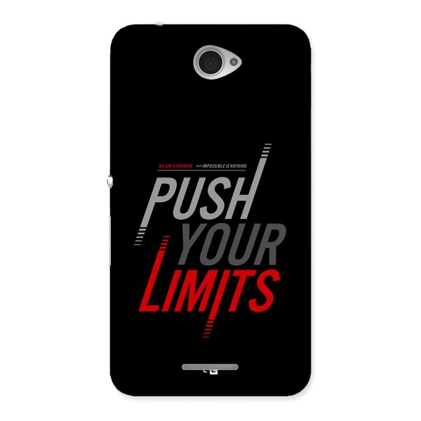 Push Your Limits Back Case for Xperia E4