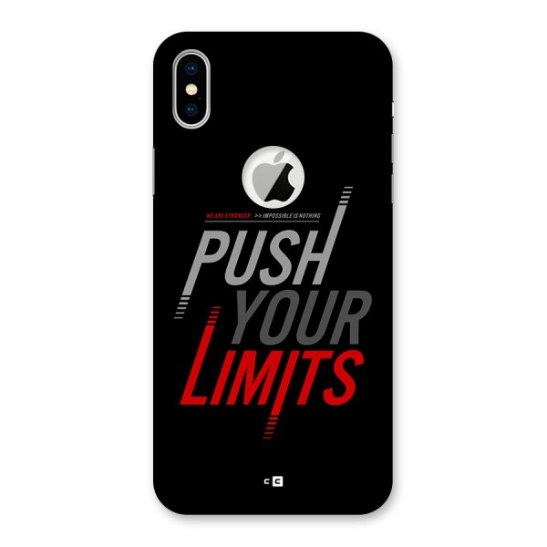 Push Your Limits Back Case for iPhone XS Logo Cut