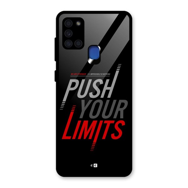 Push Your Limits Glass Back Case for Galaxy A21s