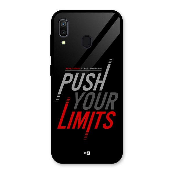 Push Your Limits Glass Back Case for Galaxy A30