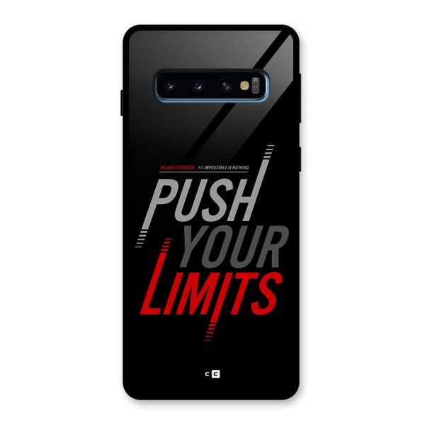 Push Your Limits Glass Back Case for Galaxy S10