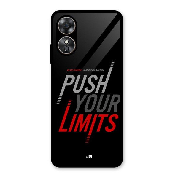 Push Your Limits Glass Back Case for Oppo A17