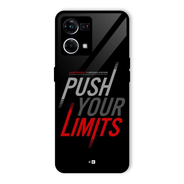 Push Your Limits Glass Back Case for Oppo F21 Pro 4G