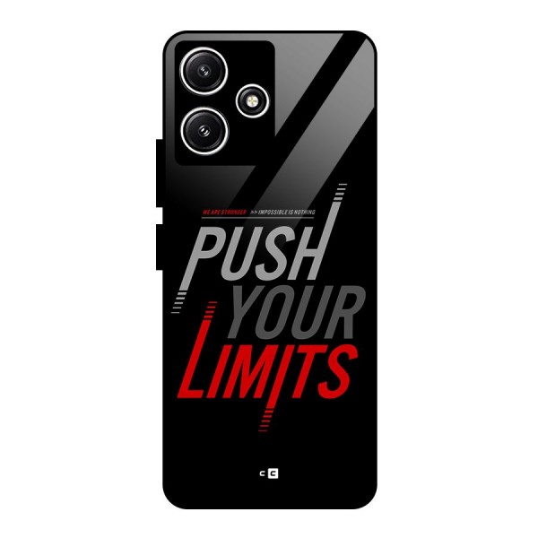 Push Your Limits Glass Back Case for Poco M6 Pro