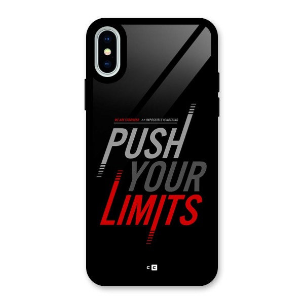 Push Your Limits Glass Back Case for iPhone X