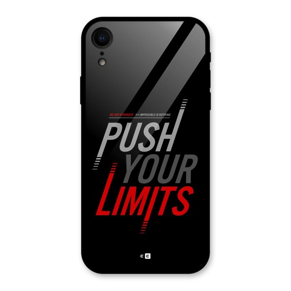 Push Your Limits Glass Back Case for iPhone XR