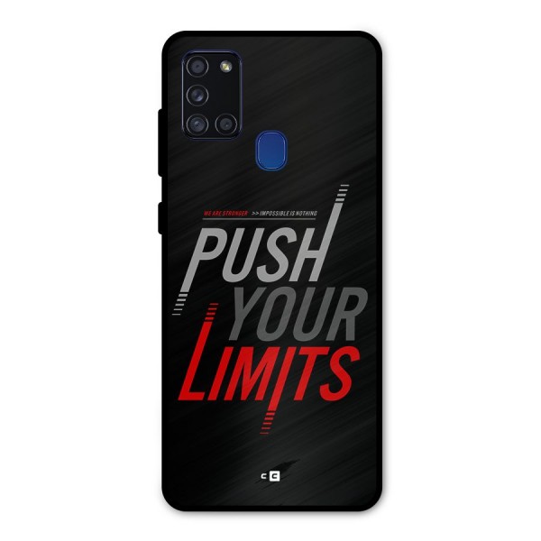 Push Your Limits Metal Back Case for Galaxy A21s