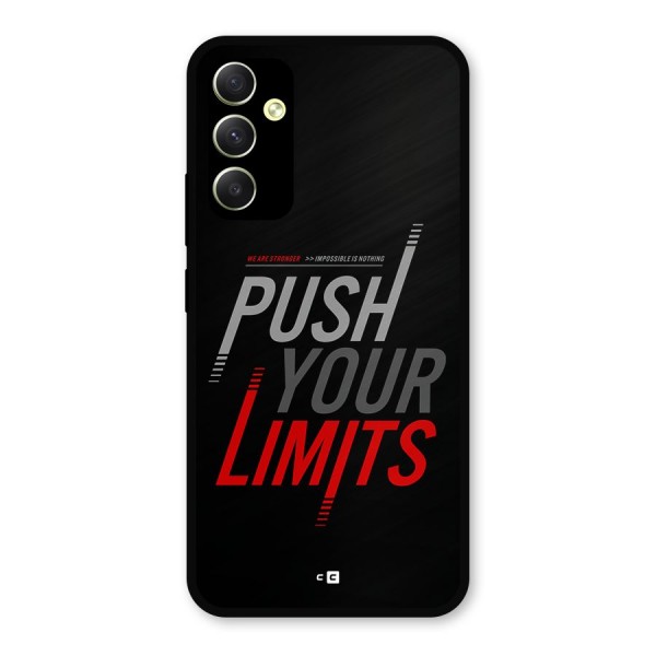 Push Your Limits Metal Back Case for Galaxy A34