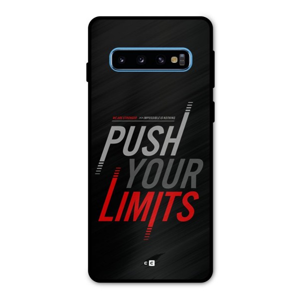 Push Your Limits Metal Back Case for Galaxy S10