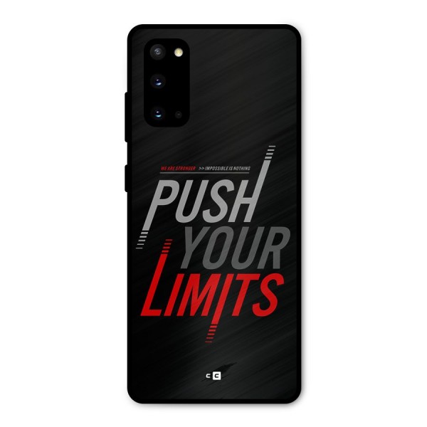 Push Your Limits Metal Back Case for Galaxy S20