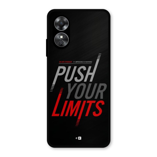 Push Your Limits Metal Back Case for Oppo A17