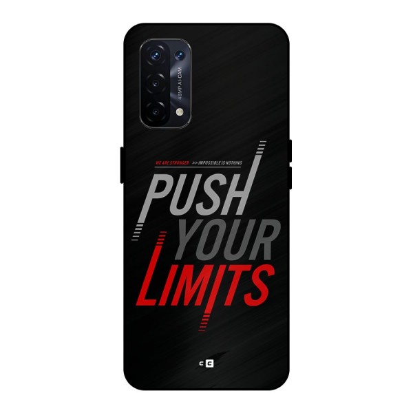 Push Your Limits Metal Back Case for Oppo A74 5G