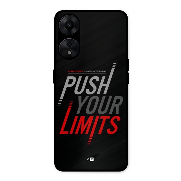 Push Your Limits Metal Back Case for Oppo A78 5G