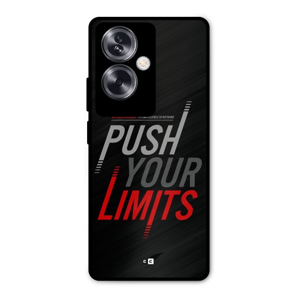 Push Your Limits Metal Back Case for Oppo A79 5G