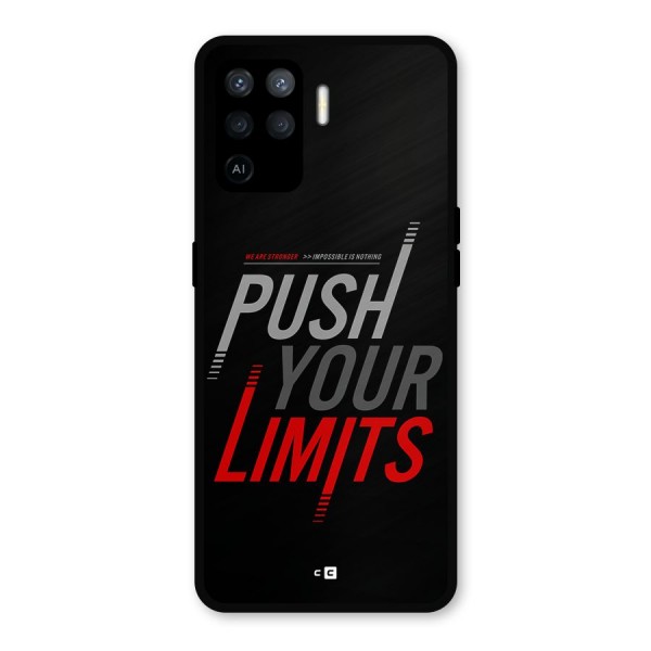 Push Your Limits Metal Back Case for Oppo F19 Pro