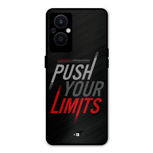 Push Your Limits Metal Back Case for Oppo F21 Pro 5G