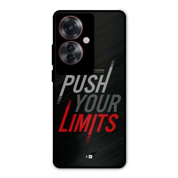 Push Your Limits Metal Back Case for Oppo F25 Pro