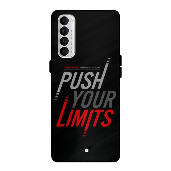 Push Your Limits Metal Back Case for Oppo Reno4 Pro