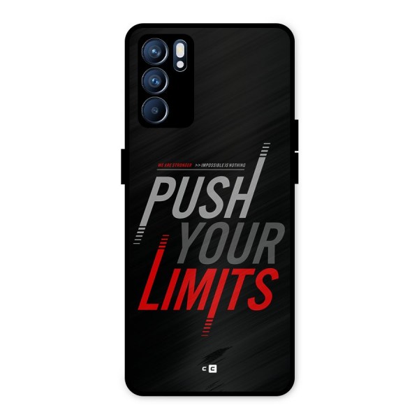 Push Your Limits Metal Back Case for Oppo Reno6 5G