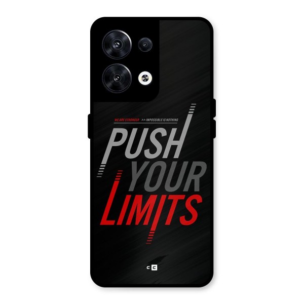 Push Your Limits Metal Back Case for Oppo Reno8 5G