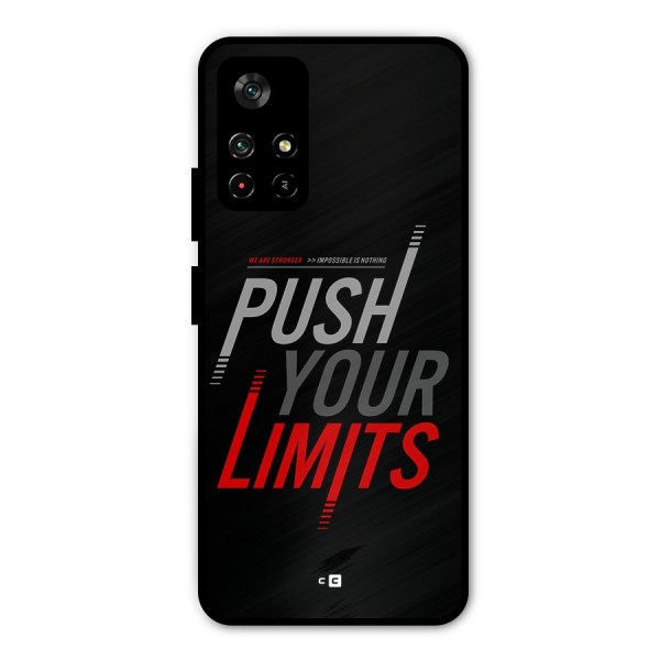 Push Your Limits Metal Back Case for Poco M4 Pro 5G