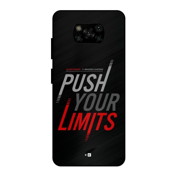 Push Your Limits Metal Back Case for Poco X3