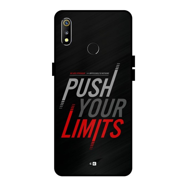 Push Your Limits Metal Back Case for Realme 3