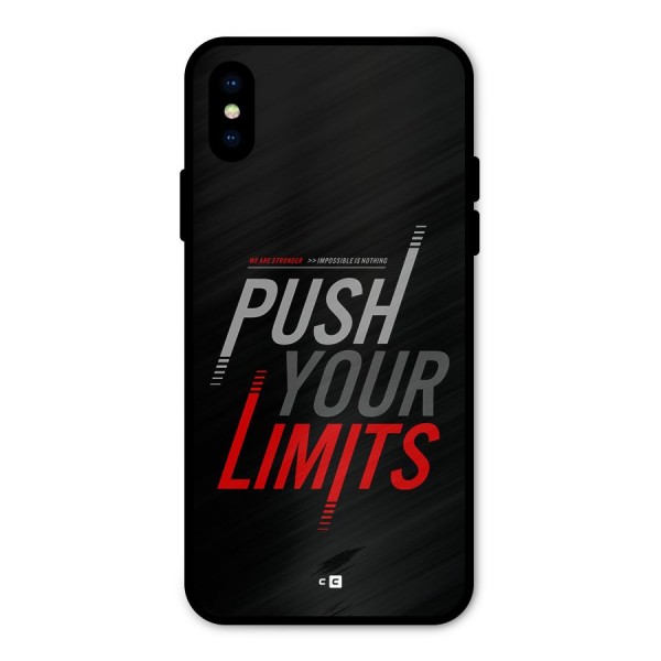 Push Your Limits Metal Back Case for iPhone X