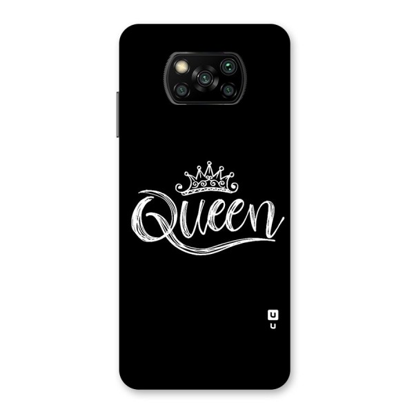 Queen Crown Back Case for Poco X3