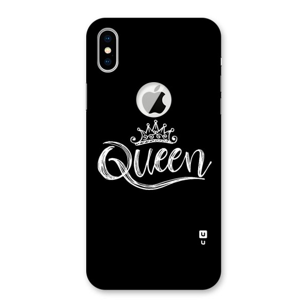 Queen Crown Back Case for iPhone XS Logo Cut