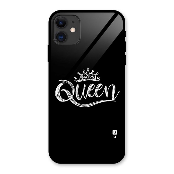 Queen Crown Glass Back Case for iPhone 11