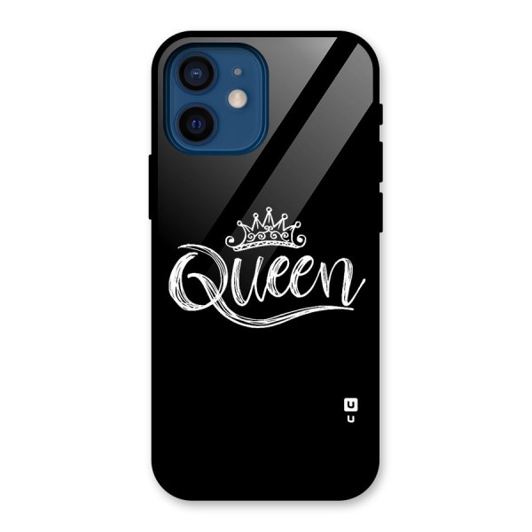 Queen Crown Glass Back Case for iPhone 12 Mini