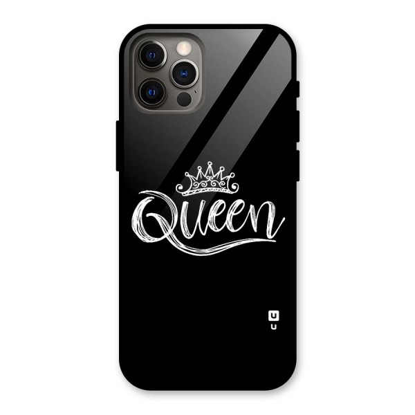 Queen Crown Glass Back Case for iPhone 12 Pro