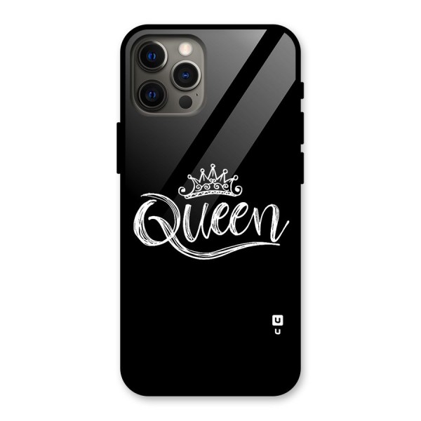 Queen Crown Glass Back Case for iPhone 12 Pro Max