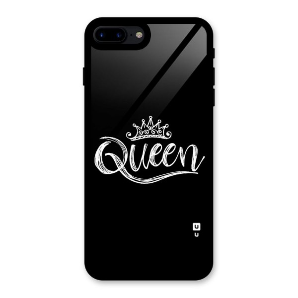 Queen Crown Glass Back Case for iPhone 8 Plus