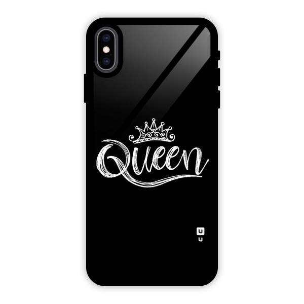 Queen Crown Glass Back Case for iPhone XS Max