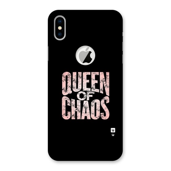 Queen of Chaos Back Case for iPhone XS Logo Cut