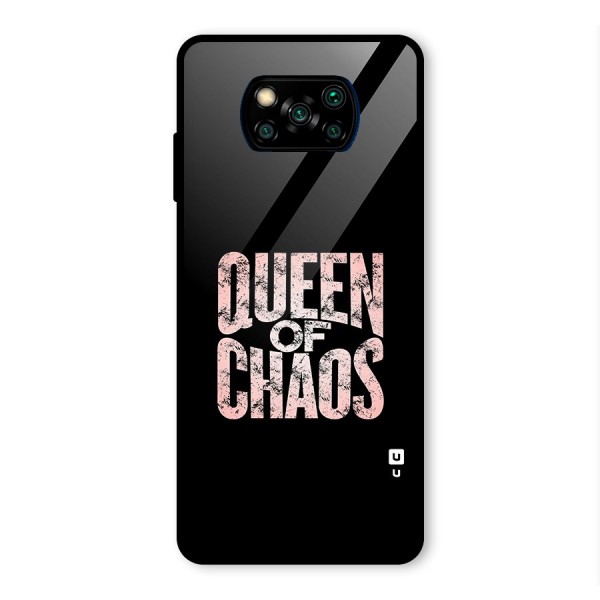 Queen of Chaos Glass Back Case for Poco X3 Pro