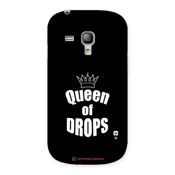 Queen of Drops Black Back Case for Galaxy S3 Mini